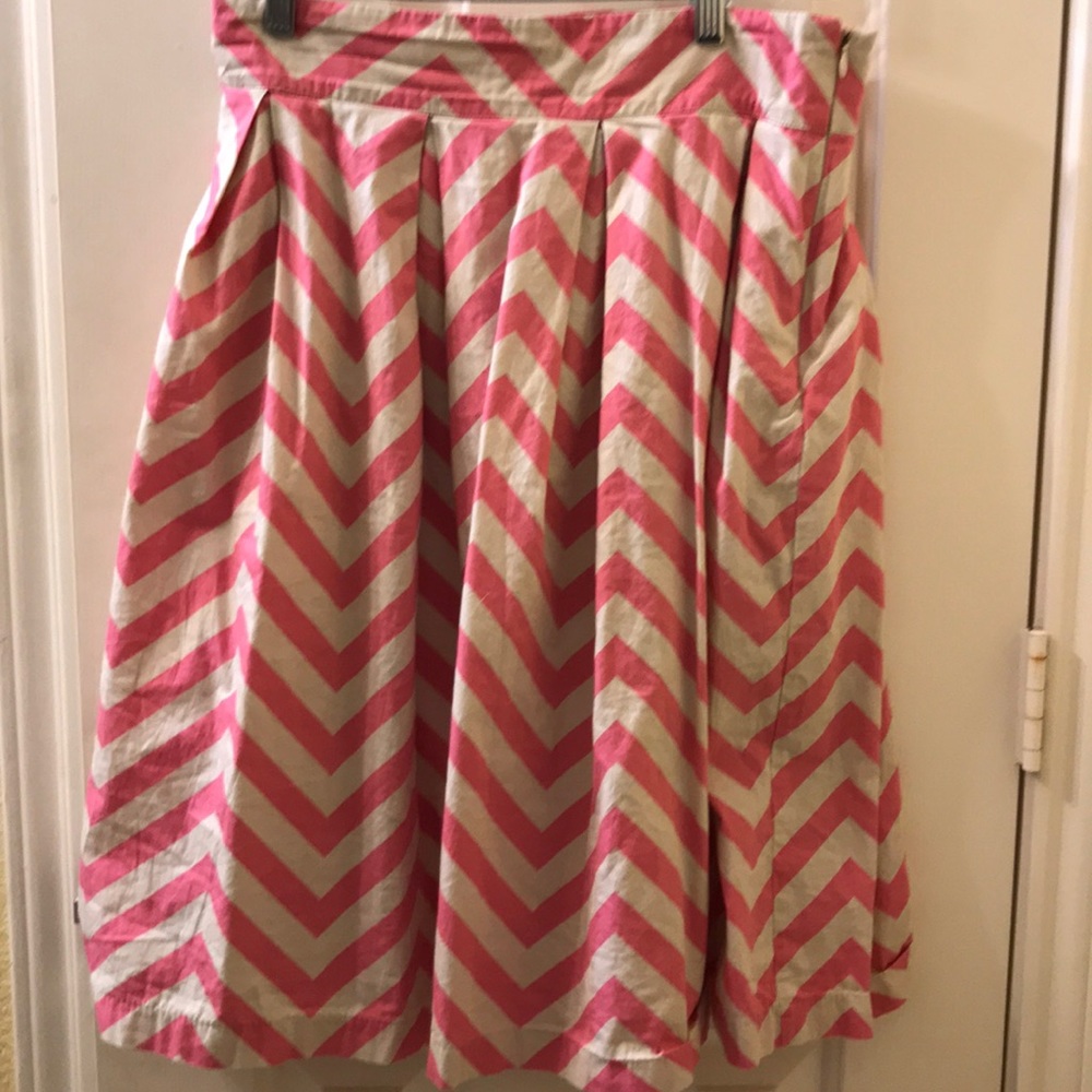 DownEast Striped  Midi Skirt